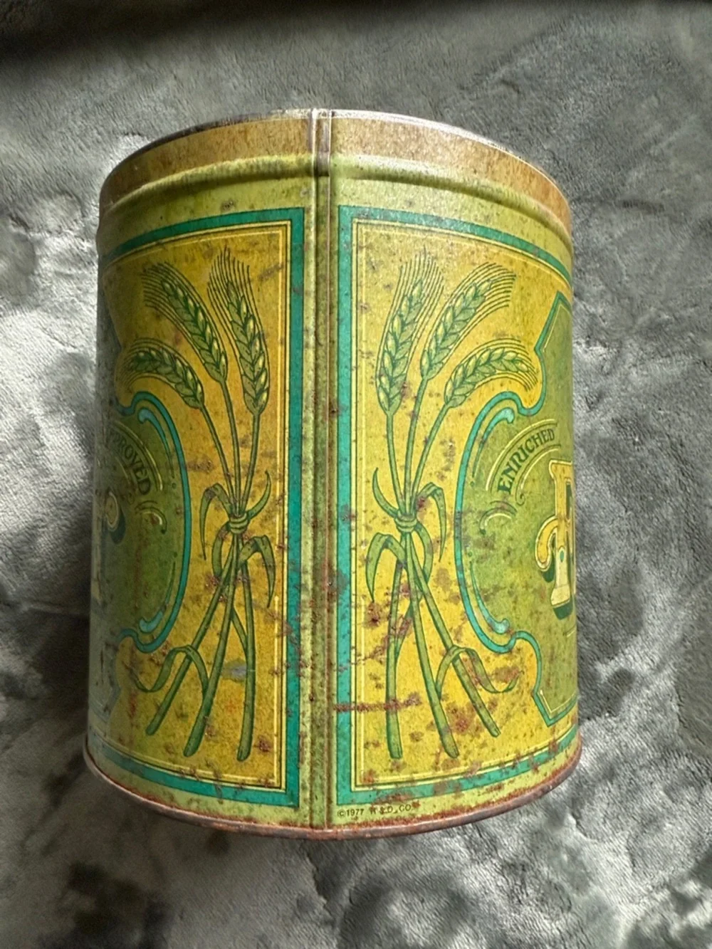 Flour Storage Tin - HUF Brand Vintage Green